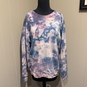 B22 UPSTATE Women Medium Lounge Casual Comfy Cuddle Pastel Tie-Dye Sweatshirt